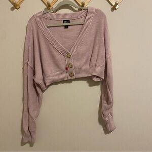 BDG Pink Cropped Cardigan Sweater size Large